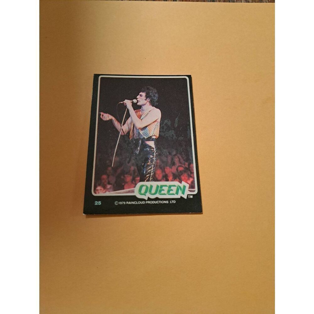 Vintage 1979 Raincloud Productions Queen Trading Card #25 Rock Band Memorabilia